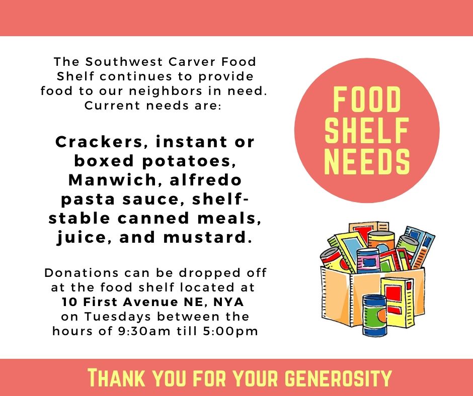 FB Post Food Shelf Needs COVID-19