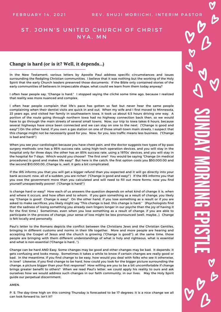 2021-02-14 Epistle