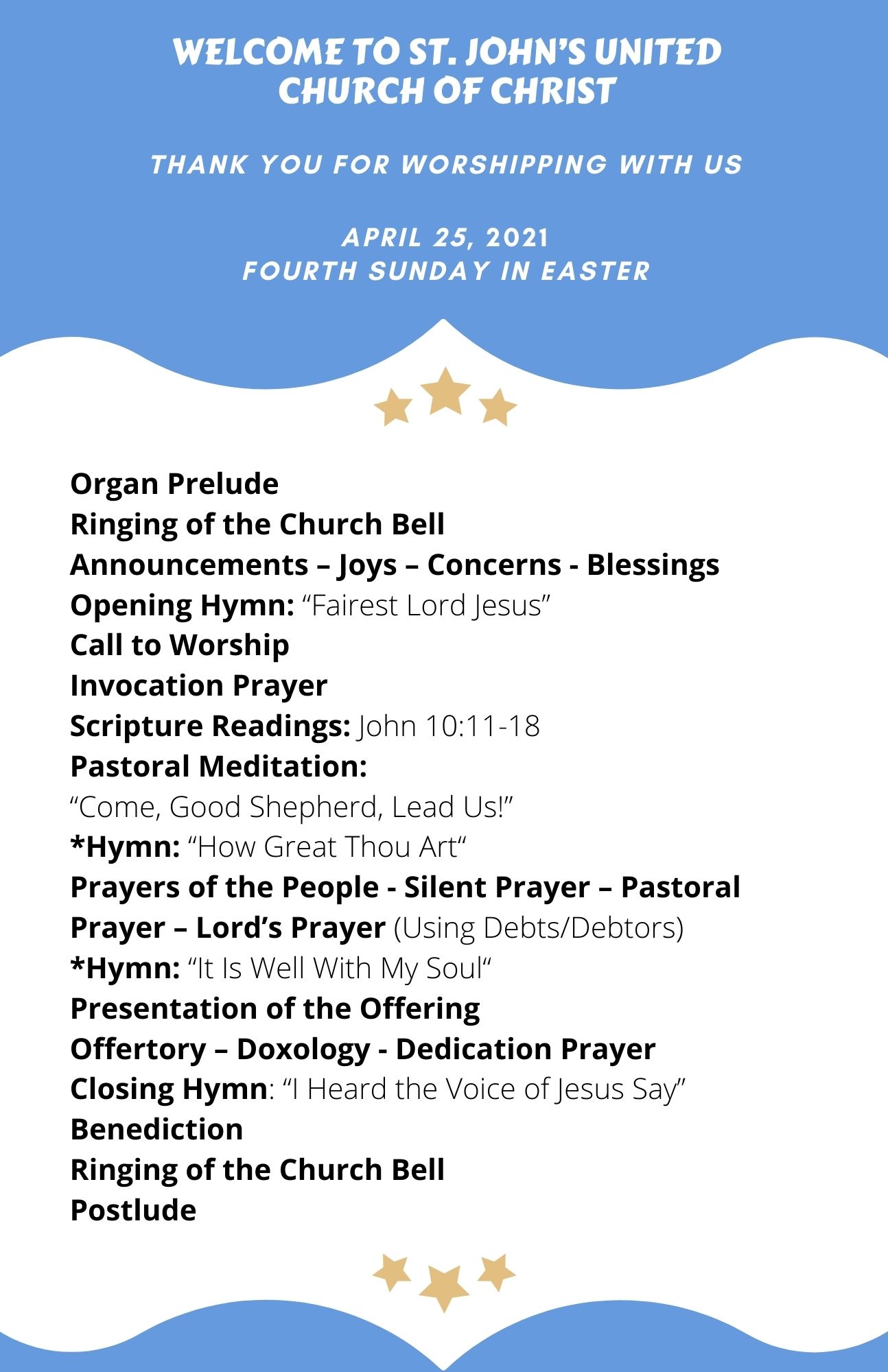 Online Order of Worship-2021-04-25