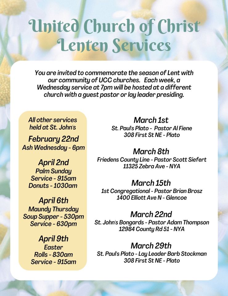 Flyer Lenten Services 2023 St John's Only